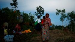 A Rohingya refugee woman looks on in a newly built makeshift camp, in Cox's Bazar, Bangladesh September 15, 2017. REUTERS/Mohammad Ponir Hossain