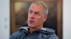 FILE PHOTO: U.S. Interior Secretary Ryan Zinke is interviewed by Reuters, while traveling for his National Monuments Review process, in Boston, Massachusetts, U.S., June 16, 2017. REUTERS/Brian Snyder