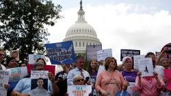Activists participate in a rally to protect the Affordable Care Act outside the U.S. Capitol in Washington, U.S., September 19, 2017. REUTERS/Aaron P. Bernstein