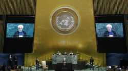 Iranian President Hassan Rouhani addresses the 72nd United Nations General Assembly at U.N. headquarters in New York, U.S., September 20, 2017. REUTERS/Eduardo Munoz