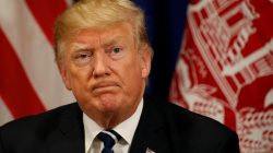 U.S. President Donald Trump looks on during his meeting with Afghan President Ashraf Ghani during the U.N. General Assembly in New York, U.S., September 21,