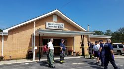 The scene where people were injured when gunfire erupted at the Burnette Chapel Church of Christ, in Nashville, Tennessee, U.S., September 24, 2017. Metro Nashville Police Departmen