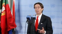 FILE PHOTO - German Ambassador to the United Nations Peter Wittig speaks to the media after a U.N. Security Council meeting in New York February 4, 2012. REUTERS/Allison Joyce