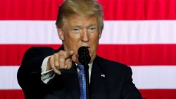 U.S. President Donald Trump delivers remarks on proposed changes to the U.S. tax code at the state fairgrounds in Indianapolis, Indiana, U.S. September 27, 2017. REUTERS/Jonathan Ernst