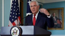 U.S. Secretary of State Rex Tillerson makes a statement to the media that he is not going to resign, at the State Department in Washington, U.S., October 4, 2017. REUTERS/Yuri Gripas