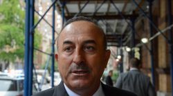 Turkey's Minister of Foreign Affairs Mevlut Cavusoglu arrives at a meeting to discuss the Rohingya situation during the United Nations General Assembly in New York City, U.S. September 18, 2017. REUTERS/Stephanie Keith