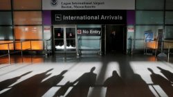 FILE PHOTO - An international traveler arrives after U.S. President Donald Trump's executive order travel ban at Logan Airport in Boston, Massachusetts, U.S. January 30, 2017. REUTERS/Brian Snyder