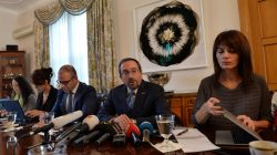 U.S. Ambassador to Turkey John Bass speaks during a meeting with media members in Ankara, Tukey, October 11, 2017. REUTERS/Stringer