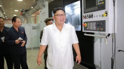 North Korean leader Kim Jong-Un inspects the January 18 General Machine Plant in Pyongyang, North Korea in this undated photo released by North Korea's Korean Central News Agency (KCNA) on August 10, 2016. KCNA/via REUTERS ATTENTION EDITORS - THIS PICTURE WAS PROVIDED BY A THIRD PARTY. NO THIRD PARTY SALES. SOUTH KOREA OUT. NO COMMERCIAL OR EDITORIAL SALES IN SOUTH KOREA.