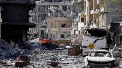A view of a part of downtown Raqqa after it was liberated from the Islamic State militants, in Raqqa, Syria October 17, 2017. Picture taken October 17, 2017. REUTERS/Erik De Castro