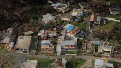 Buildings damaged by Hurricane Maria are seen in Lares, Puerto Rico, October 6, 2017. REUTERS/Lucas Jackson