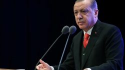 Turkish President Tayyip Erdogan speaks during a conference in Ankara, Turkey, November 1, 2017.