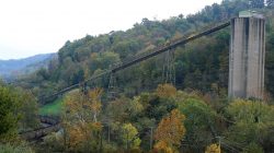 Loaded coal cars sit on the rail road tracks leading to the Emerald Coal mine facility in Waynesburg, Pennsylvania, U.S., October 11, 2017.