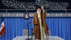 Iran's Supreme Leader Ayatollah Ali Khamenei waves as he arrives to deliver a speech in Tehran, Iran, November 2, 2017. Leader.ir/Handout via REUTERS