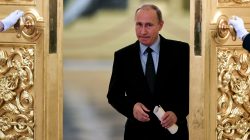Russian President Vladimir Putin enters a hall to meet with members of the Presidential Council for Civil Society and Human Rights at the Kremlin in Moscow, Russia October 30, 2017