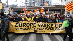 Catalan separatists march in Brussels