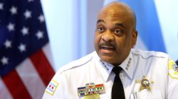 Chicago Police Superintendent Eddie Johnson speaks about the latest police districts to start wearing body cameras, during a news conference at the 20th District Chicago Police Department in Chicago, Illinois, U.S. October 30, 2017.