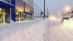 A general view of 1925 State Street after the record snowfall in Erie, Pennsylvania, U.S., December 26, 2017 in this picture obtained from social media.