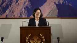 Taiwan's President Tsai Ing-wen speaks during the end-of-year news conference in Taipei, Taiwan December 29, 2017.