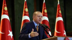 Turkish President Tayyip Erdogan speaks during a meeting at the Presidential Palace in Ankara, Turkey, January 10, 2018