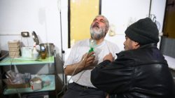 A man is seen at a medical center in Douma, Eastern Ghouta in Damascus, Syria January 22, 2018.