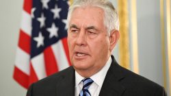 U.S. Secretary of State Rex Tillerson attend a press conference with Britain's Foreign Secretary Boris Johnson in London, January 22, 2018.