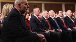 White House Chief of Staff John Kelly listens as U.S. President Donald Trump delivers his first State of the Union address to a joint session of Congress inside the House Chamber on Capitol Hill in Washington, U.S., January 30, 2018.