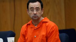Larry Nassar, a former team USA Gymnastics doctor who pleaded guilty in November 2017 to sexual assault, listens to victims impact statements during his sentencing in the Eaton County Circuit Court in Charlotte, Michigan, U.S., January 31, 2018.