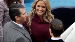 Donald Trump Jr. and his wife Vanessa speak with Jared Kushner during inauguration ceremonies for the swearing in of Donald Trump as the 45th president of the United States on the West front of the U.S. Capitol in Washington, U.S., January 20, 2017. REUTERS/Brian Snyder/File Photo