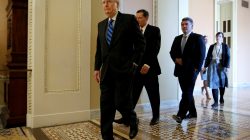 Senate Majority Leader Mitch McConnell (R-KY) arrives for a news conference on Capitol Hill in Washington, U.S., February 6, 2018. REUTERS/Joshua Roberts