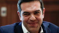 Greek Prime Minister Alexis Tsipras meets with European Economic and Financial Affairs Commissioner Pierre Moscovici (not pictured) at the Maximos Mansion in Athens, Greece Feruary 8, 2017. REUTERS/Costas Ba