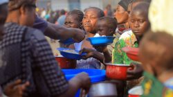 Internally displaced Congolese civilians receive food aid at Medecins Sans Frontieres (MSF) centre in Bunia, eastern Democratic Republic of Congo February 16, 2018. Picture taken February 16, 2018. REUTERS/Stringer