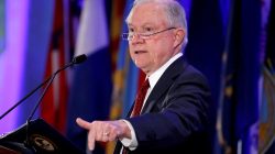 Attorney General Jeff Sessions speaks to the National Association of Attorneys General 2018 Winter Meeting in Washington, U.S., February 27, 2018. REUTERS/Joshua Roberts