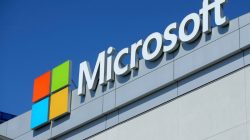 The Microsoft logo is shown on the Microsoft Theatre in Los Angeles, California, U.S., June 13, 2017. REUTERS/Mike Blake/File Photo - RC177D20CF10
