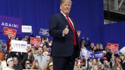 FILE PHOTO: President Donald Trump waves as he arrives to speak in support of Rick Saccone during a Make America Great Again rally in Moon Township, Pennsylvania, March 10, 2018. REUTERS/Joshua Roberts