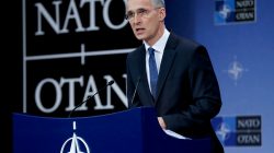 NATO Secretary-General Jens Stoltenberg addresses a news conference at the Alliance headquarters in Brussels, Belgium, March 15, 2018. REUTERS/Yves Herma