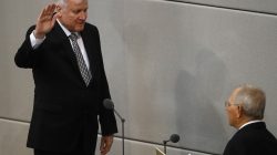 German Interior Minister Horst Seehofer is sworn-in by Parliament President Wolfgang Schaeuble in Germany's lower house of parliament Bundestag in Berlin, Germany, March 14, 2018. REUTERS/Kai Pfaffenbach