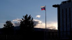 FILE PHOTO: The Russian embassy on Wisconsin Avenue in Washington December 29, 2016. REUTERS/James Lawler Duggan