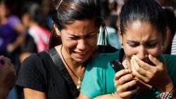 Relatives of inmates at the General Command of the Carabobo Police react as they wait outside the prison in Valencia, Venezuela March 28, 2018. REUTERS/Carlos Garcia Rawlins