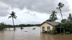 FILE PHOTO - A view of floodwater from Tropical Cyclone Josie in Nailaga Village, Ba, Fiji March 31, 2018 in this image obtained from social media. Picture taken March 31, 2018. Naziah Ali via REUTERS