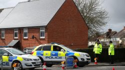 Police officers guard the cordoned off area around the home of former Russian intelligence officer Sergei Skripal in Salisbury, Britain, April 3, 2018. REUTERS/Hannah McKay