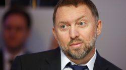 FILE PHOTO: Russian tycoon and President of RUSAL Oleg Deripaska listens during the "Regions in Transformation: Eurasia" event in Davos, Switzerland January 22, 2015. REUTERS/Ruben Sprich/File Photo