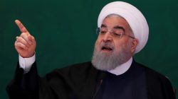 FILE PHOTO: Iranian President Hassan Rouhani speaks during a meeting with Muslim leaders and scholars in Hyderabad, India, February 15, 2018. REUTERS/Danish Siddiqui