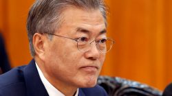 South Korea's President Moon Jae-in is seen during a meeting with Vietnam's Prime Minister Nguyen Xuan Phuc (not pictured) at the Government Office in Hanoi, Vietnam March 23, 2018. REUTERS/Kham/Pool