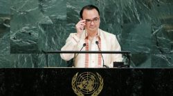 Philippine Foreign Affairs Secretary Alan Peter Cayetano addresses the 72nd United Nations General Assembly at U.N. headquarters in New York, U.S., September 23, 2017. REUTERS/Eduardo Munoz