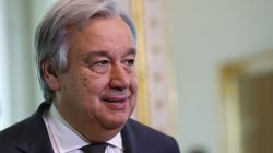U.N. Secretary-General Antonio Guterres arrives for a news conference in Vienna, Austria, May 14, 2018. REUTERS/Leonhard Foeger