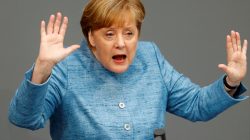 German Chancellor Angela Merkel speaks during the 2018 budget debate at the lower house of parliament Bundestag in Berlin, Germany, May 16, 2018. REUTERS/Hannibal Hanschke