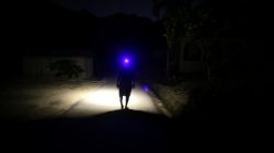 Jose Alvarez, 60, uses a head lamp while walking in the dark as the island's fragile power system is still reeling from the devastation wrought by Hurricane Maria eight months ago, in Jayuya, Puerto Rico May 10, 2018. REUTERS/Alvin Baez