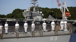 The U.S. guided-missile destroyer USS Milius (DDG69) arrives to join Forward Deployed Naval Forces at the U.S. naval base in Yokosuka, Japan May 22, 2018. REUTERS/Issei Kato