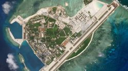 Satellite photo dated March 28, 2018 shows Woody Island. Planet Labs Inc/Handout via REUTERS